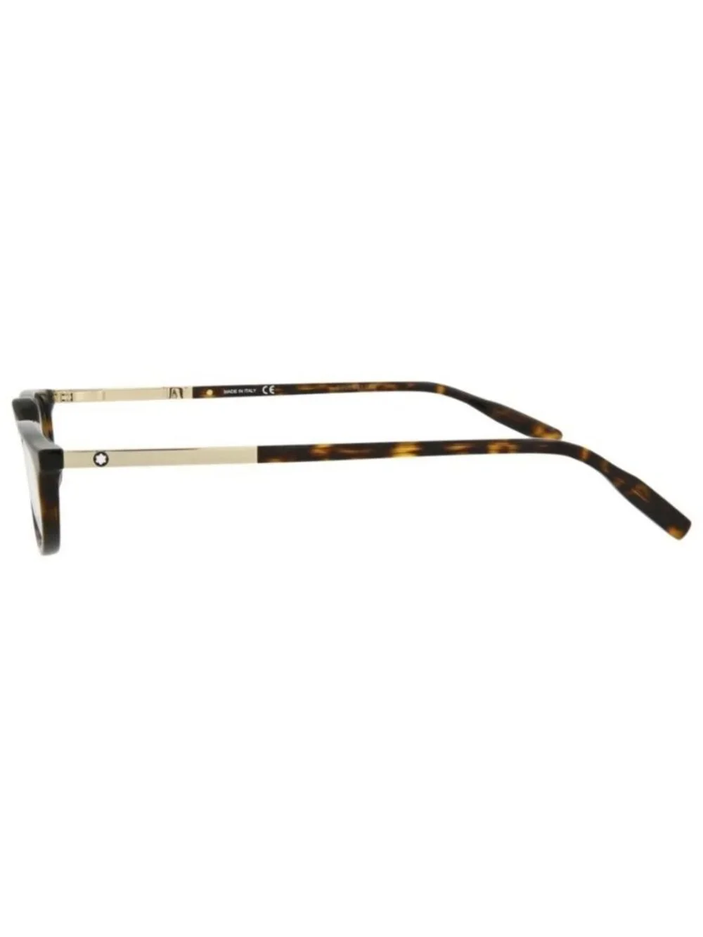 New Montblanc Mens Square/Rectangle Havana Gold Transparent Fashion Designer Eye